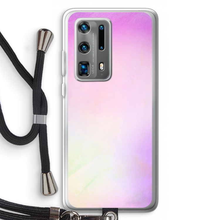 Flow mist pastel: Huawei P40 Pro Plus Transparant Hoesje met koord
