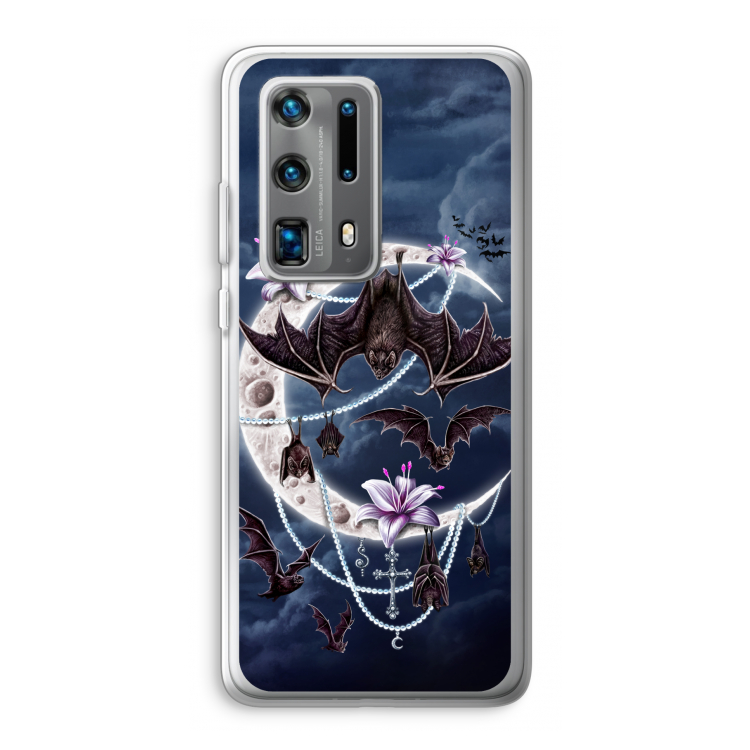 Vleermuizen Maan: Huawei P40 Pro Plus Transparant Hoesje