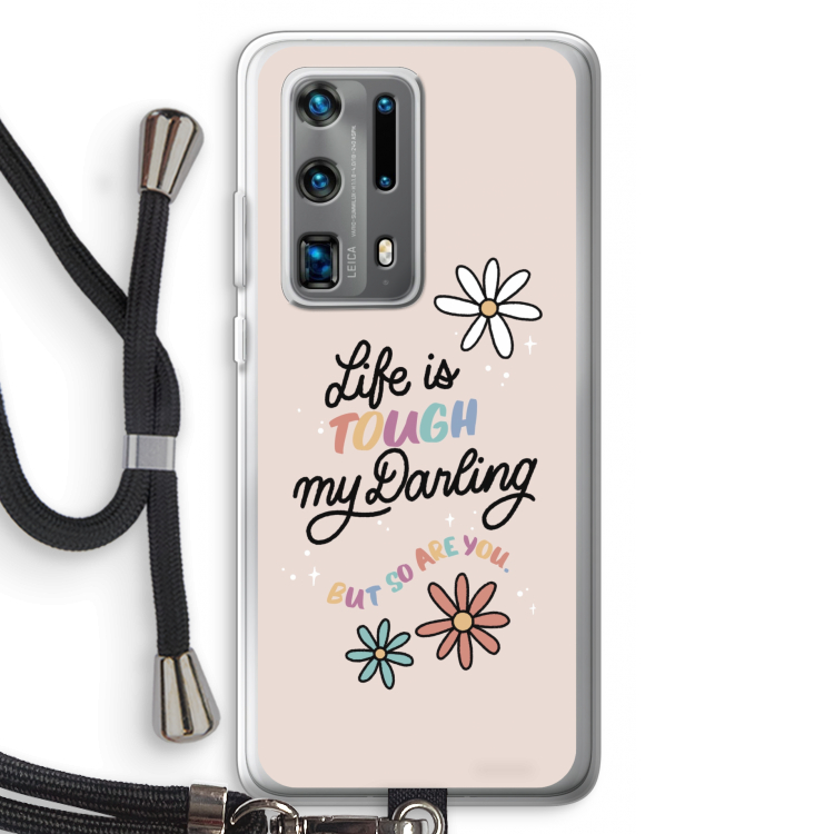 Tough Life: Huawei P40 Pro Plus Transparant Hoesje met koord
