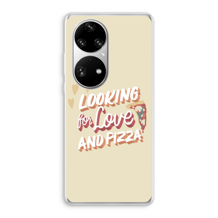Pizza is the answer: Huawei P50 Pro Transparant Hoesje