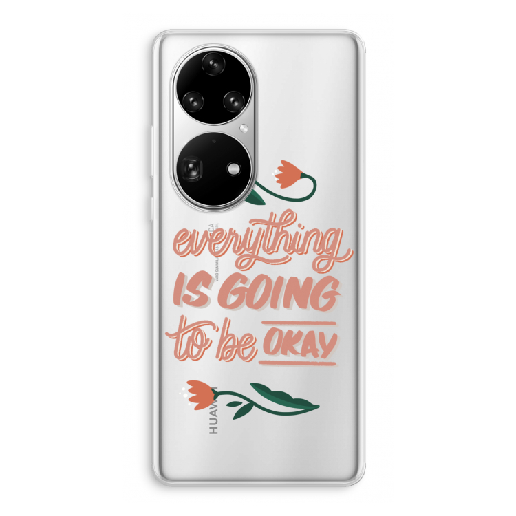 Optimistic flower girl: Huawei P50 Pro Transparant Hoesje