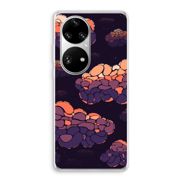 Patroon Wolken: Huawei P50 Pro Transparant Hoesje