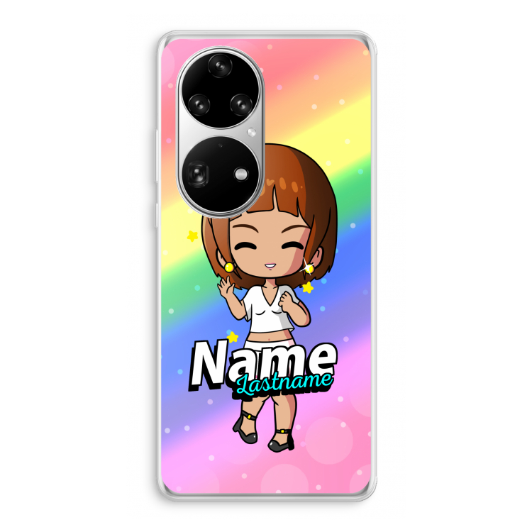 Chibi Maker vrouw: Huawei P50 Pro Transparant Hoesje