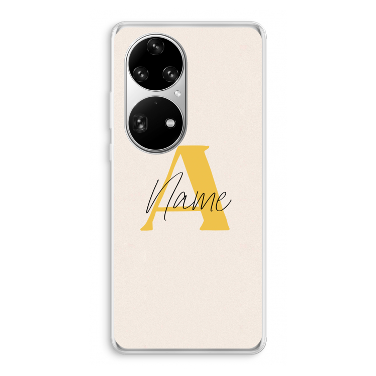Amber Script: Huawei P50 Pro Transparant Hoesje