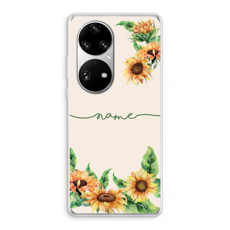 Zonnebloemen: Huawei P50 Pro Transparant Hoesje