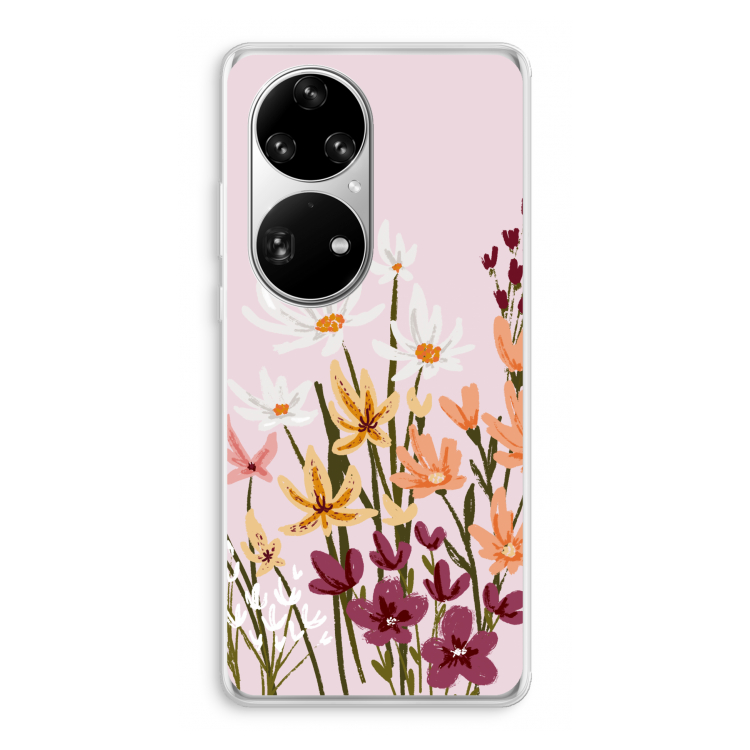 Painted wildflowers: Huawei P50 Pro Transparant Hoesje