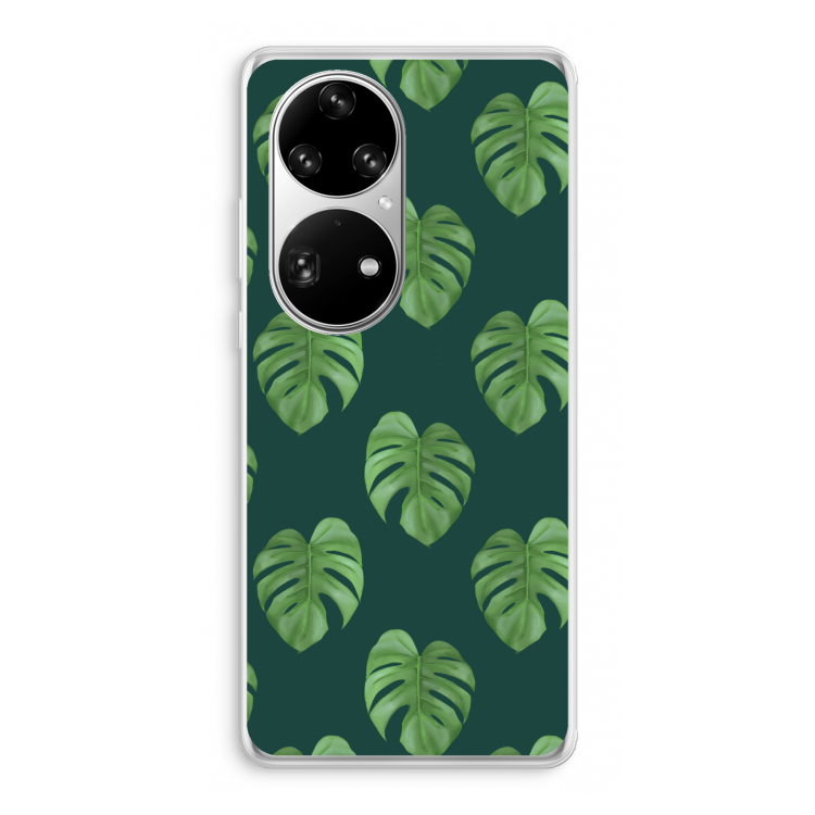 Monstera leaves: Huawei P50 Pro Transparant Hoesje