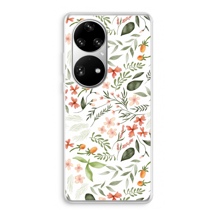 Sweet little flowers: Huawei P50 Pro Transparant Hoesje