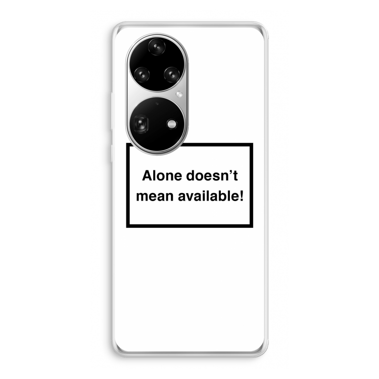 Alone: Huawei P50 Pro Transparant Hoesje