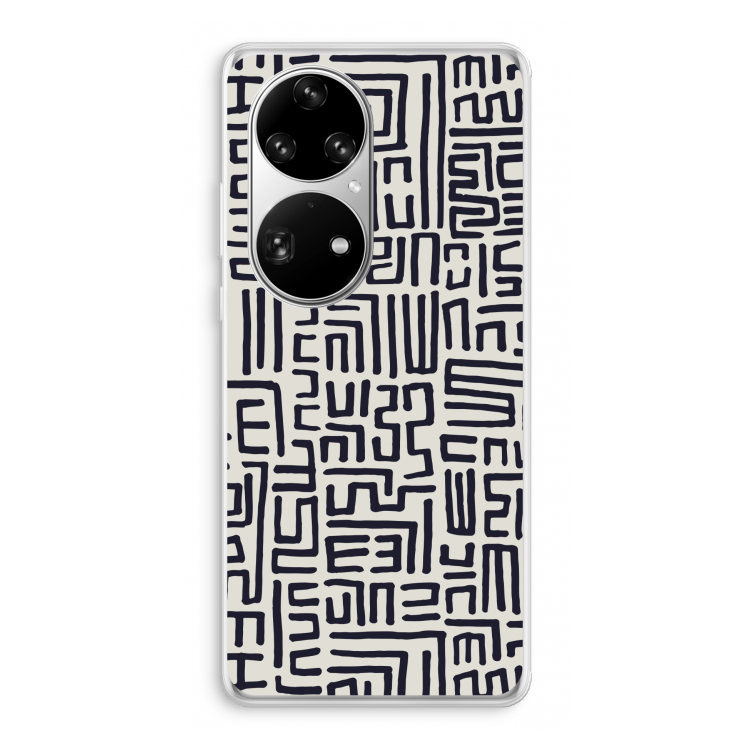 Moroccan Print: Huawei P50 Pro Transparant Hoesje