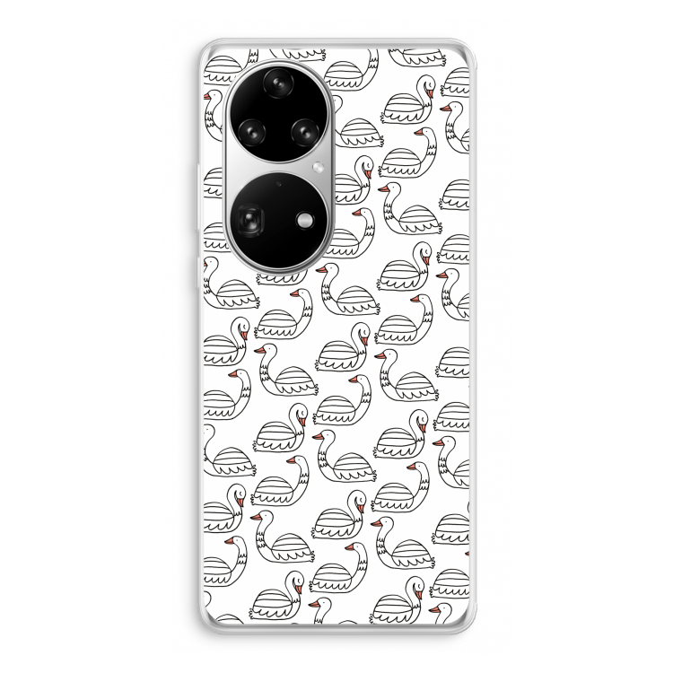 Zwanen: Huawei P50 Pro Transparant Hoesje