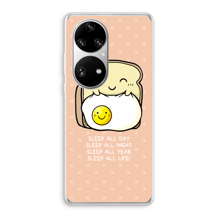 Sleep All Day: Huawei P50 Pro Transparant Hoesje