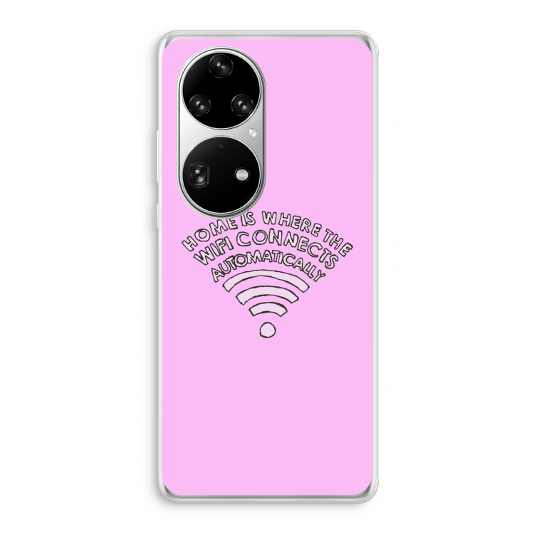 Home Is Where The Wifi Is: Huawei P50 Pro Transparant Hoesje