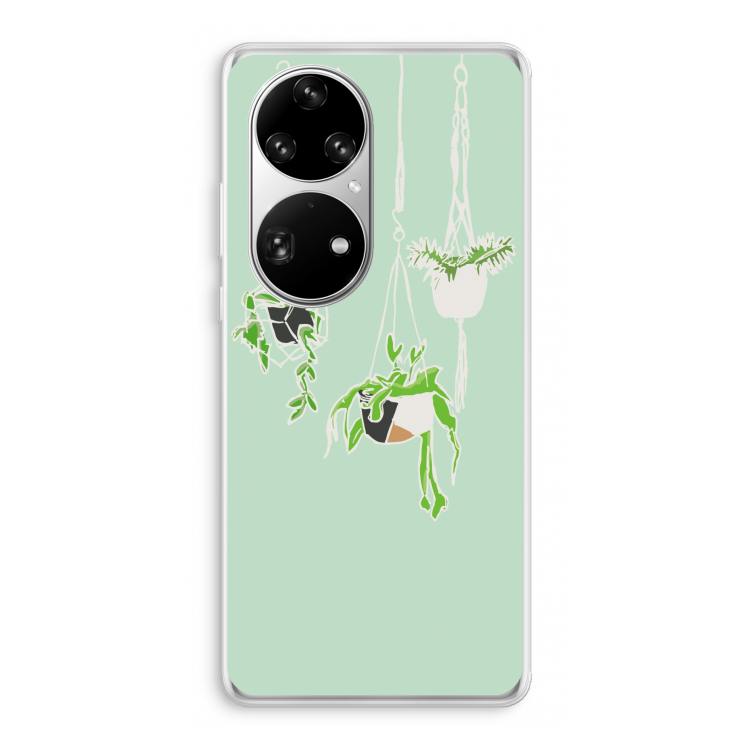 Hang In There: Huawei P50 Pro Transparant Hoesje