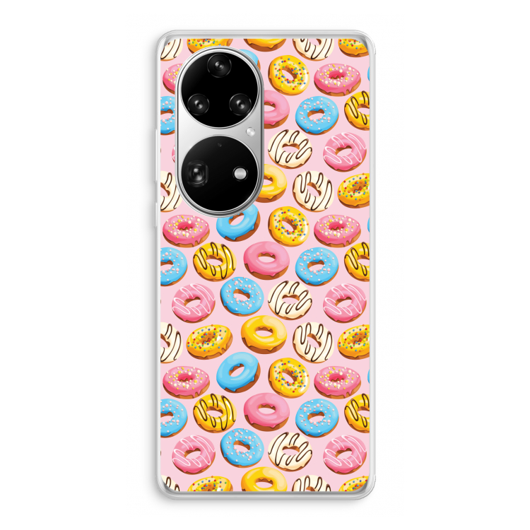 Pink donuts: Huawei P50 Pro Transparant Hoesje