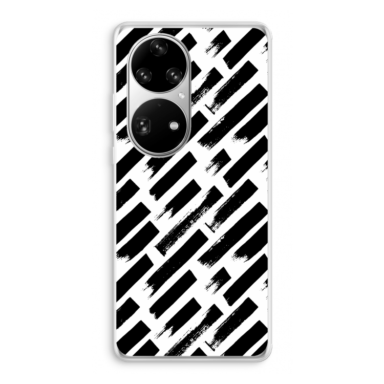 Zwarte vegen: Huawei P50 Pro Transparant Hoesje