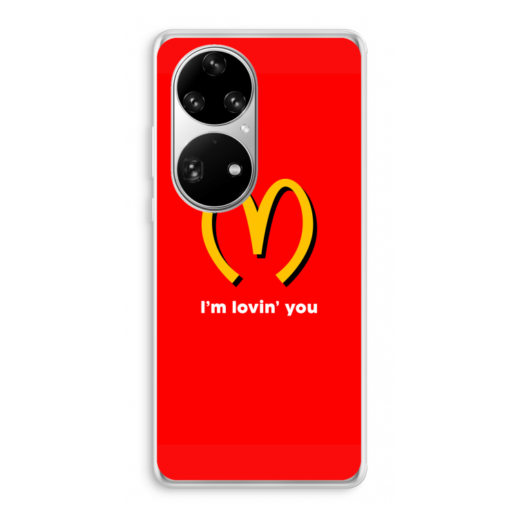 I'm lovin' you: Huawei P50 Pro Transparant Hoesje