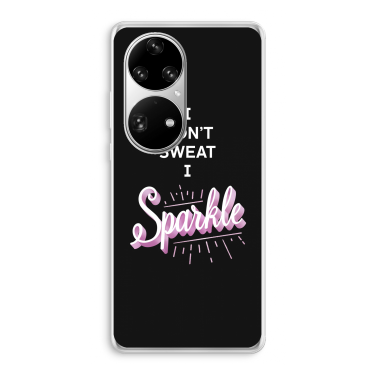 Sparkle quote: Huawei P50 Pro Transparant Hoesje