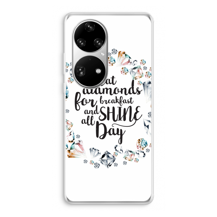 Diamonds: Huawei P50 Pro Transparant Hoesje