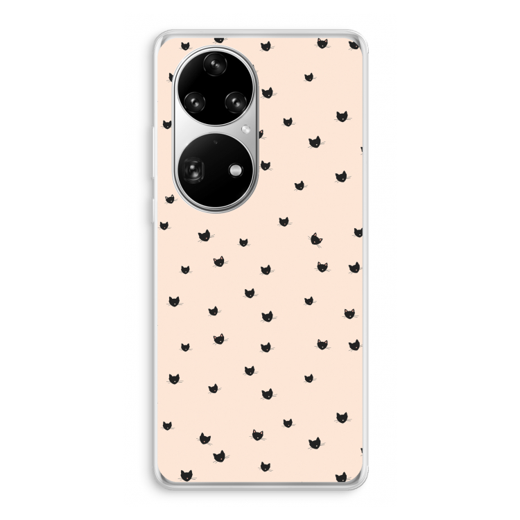 Kleine kattenkopjes: Huawei P50 Pro Transparant Hoesje