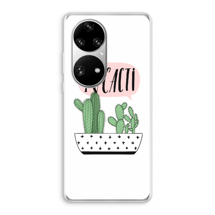I love cacti: Huawei P50 Pro Transparant Hoesje