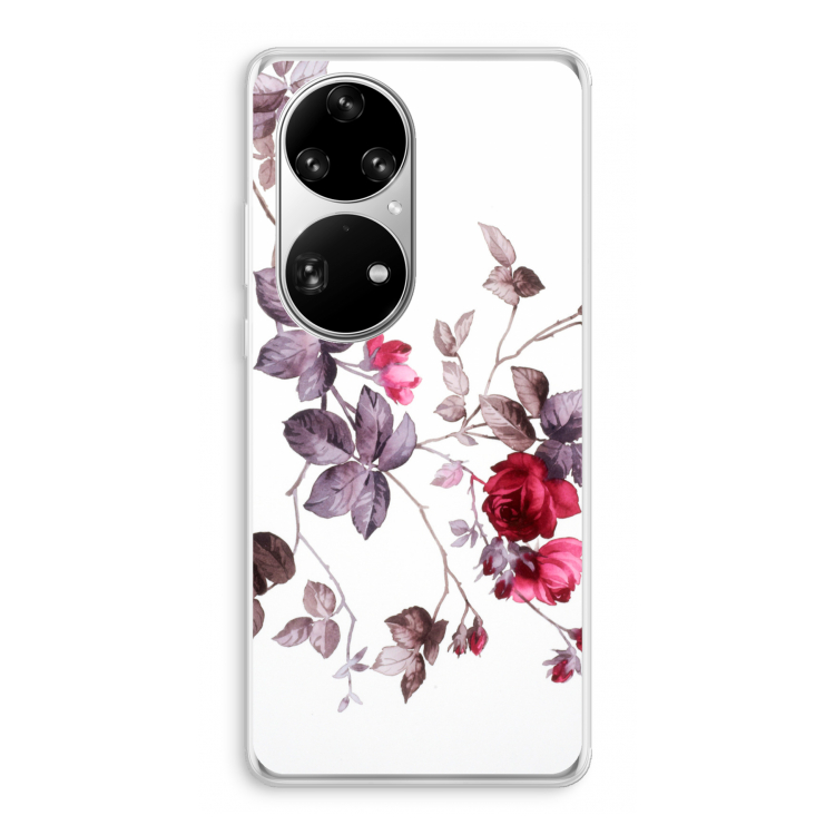 Mooie bloemen: Huawei P50 Pro Transparant Hoesje