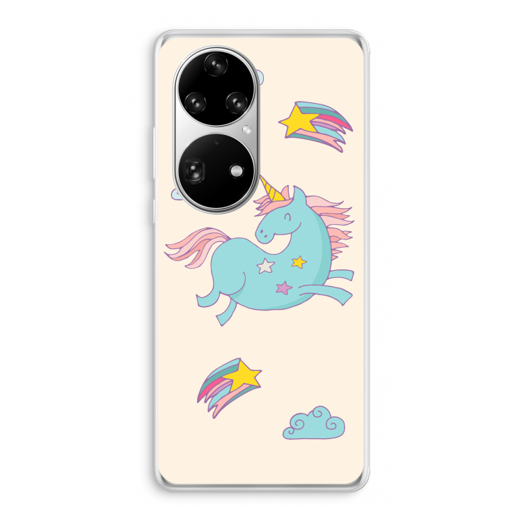 Vliegende eenhoorn: Huawei P50 Pro Transparant Hoesje