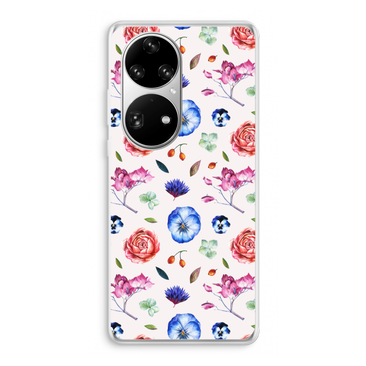 Bloemetjes: Huawei P50 Pro Transparant Hoesje