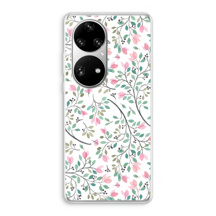 Sierlijke bloemen: Huawei P50 Pro Transparant Hoesje