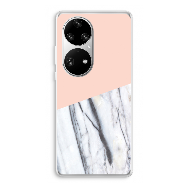 A touch of peach: Huawei P50 Pro Transparant Hoesje