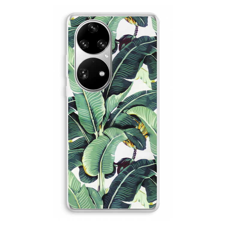 Bananenbladeren: Huawei P50 Pro Transparant Hoesje