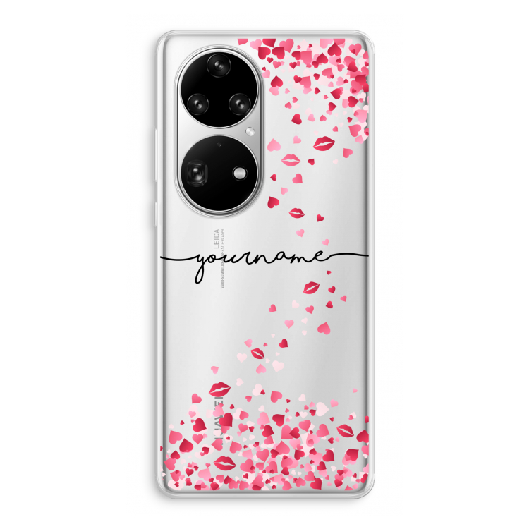 Hartjes en kusjes: Huawei P50 Pro Transparant Hoesje