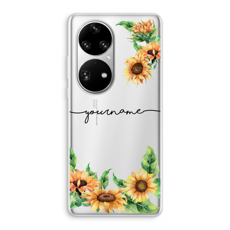 Zonnebloemen: Huawei P50 Pro Transparant Hoesje