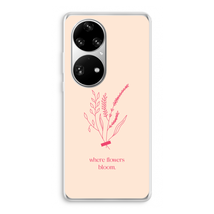 Where flowers bloom: Huawei P50 Pro Transparant Hoesje