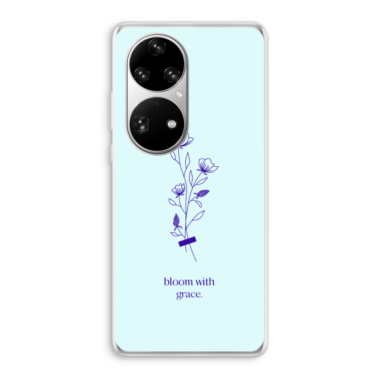 Bloom with grace: Huawei P50 Pro Transparant Hoesje