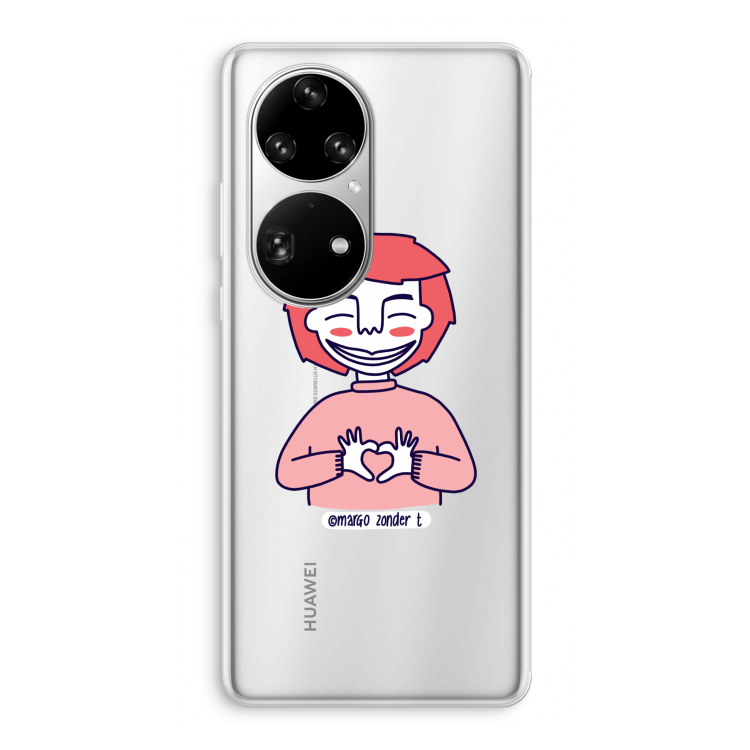 Hartje: Huawei P50 Pro Transparant Hoesje