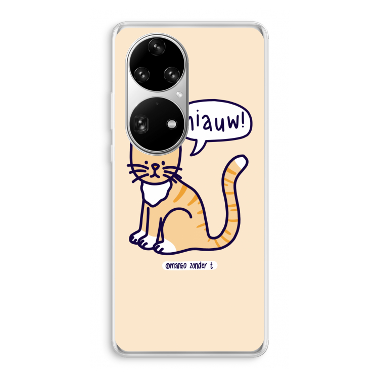 Miauw: Huawei P50 Pro Transparant Hoesje