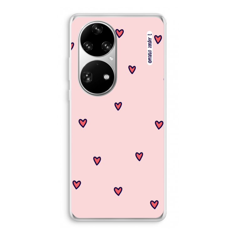 Hartjes: Huawei P50 Pro Transparant Hoesje