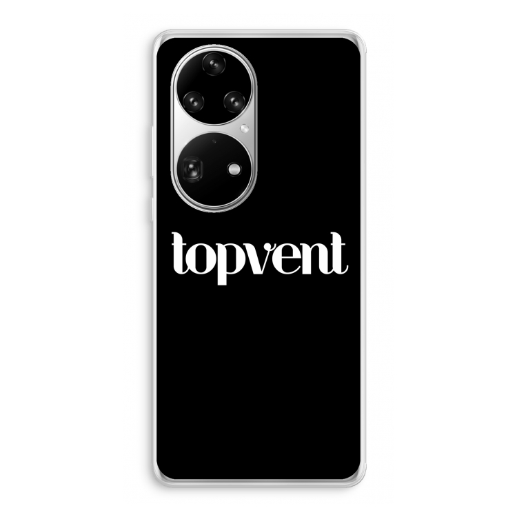 Topvent Zwart: Huawei P50 Pro Transparant Hoesje