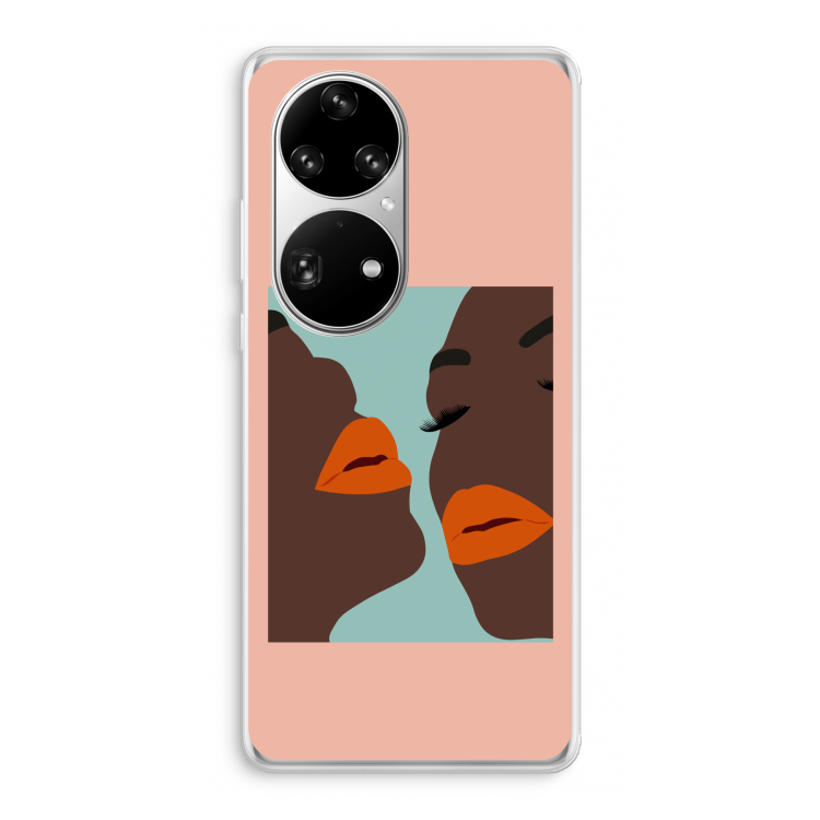 Orange lips: Huawei P50 Pro Transparant Hoesje