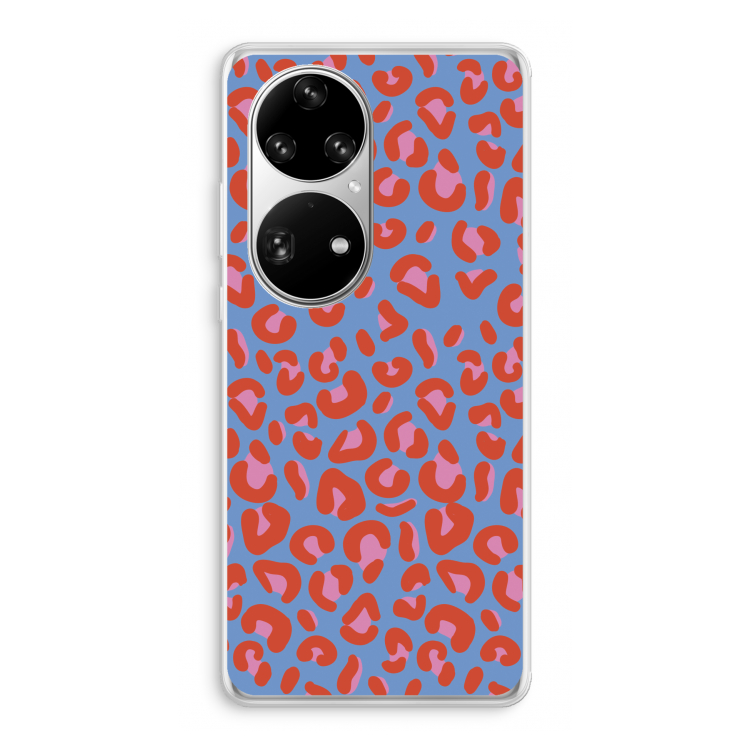 Leopard blue: Huawei P50 Pro Transparant Hoesje