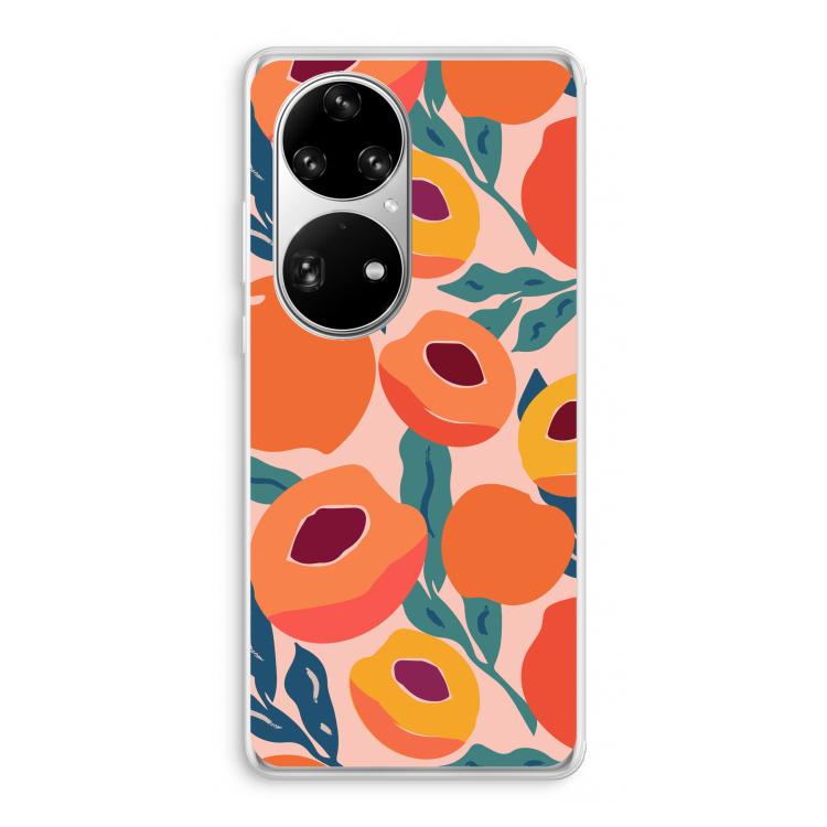 Perzik: Huawei P50 Pro Transparant Hoesje