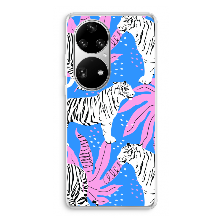 Tijger: Huawei P50 Pro Transparant Hoesje