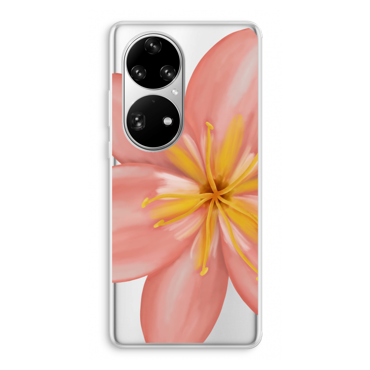 Pink Ellila Flower: Huawei P50 Pro Transparant Hoesje