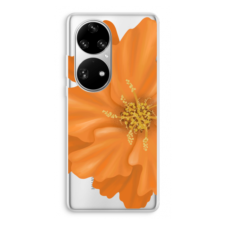 Orange Ellila flower: Huawei P50 Pro Transparant Hoesje