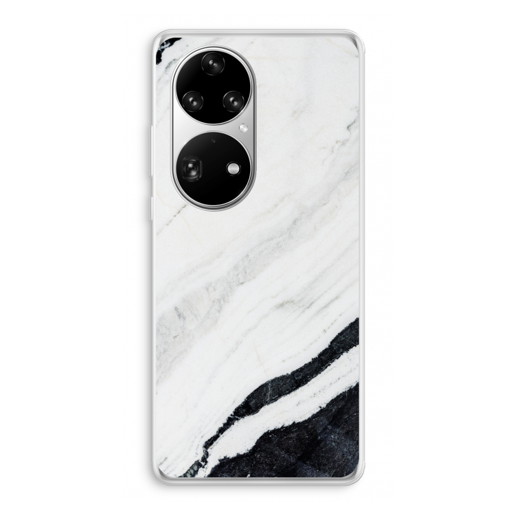 Elegante marmer: Huawei P50 Pro Transparant Hoesje