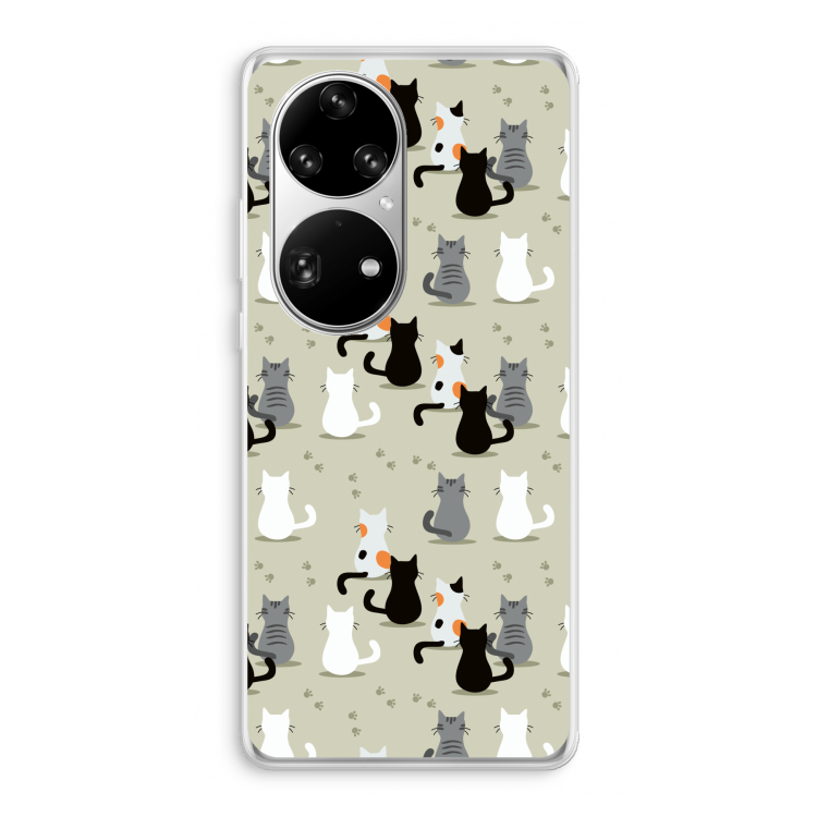 Katten: Huawei P50 Pro Transparant Hoesje