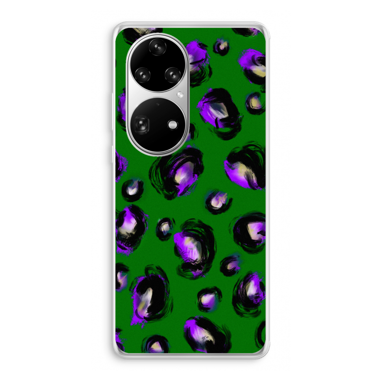 Green Cheetah: Huawei P50 Pro Transparant Hoesje