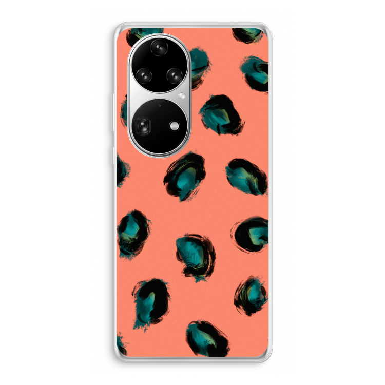Pink Cheetah: Huawei P50 Pro Transparant Hoesje