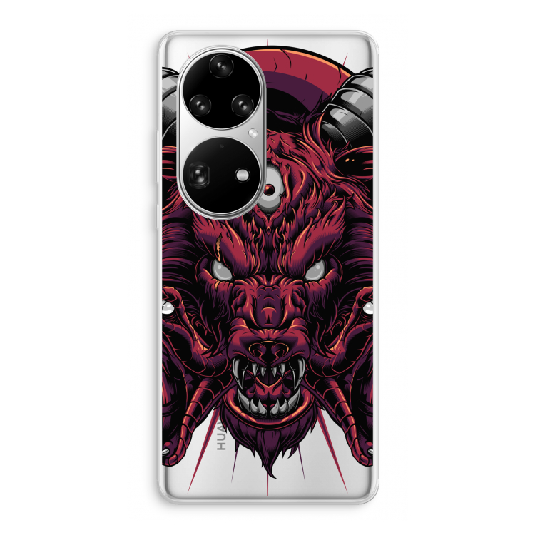 Hell Hound and Serpents: Huawei P50 Pro Transparant Hoesje